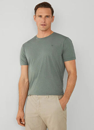 Hackett Bisiklet Yaka Haki Erkek T-Shirt HM500796