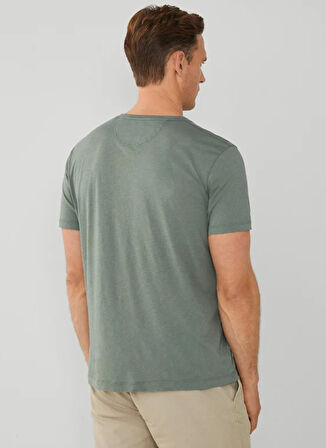 Hackett Bisiklet Yaka Haki Erkek T-Shirt HM500796