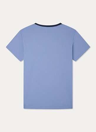 Hackett Bisiklet Yaka Mavi Erkek T-Shirt HM500797