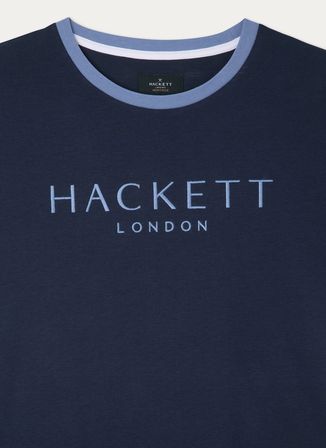 Hackett Bisiklet Yaka Lacivert Erkek T-Shirt HM500797