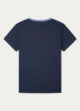 Hackett Bisiklet Yaka Lacivert Erkek T-Shirt HM500797