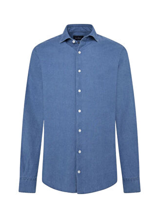 Hackett Slim Fit Gömlek Yaka Mavi Erkek Gömlek HM3010027