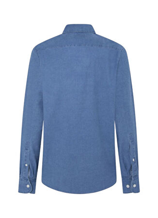 Hackett Slim Fit Gömlek Yaka Mavi Erkek Gömlek HM3010027