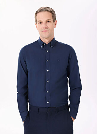 Hackett Slim Fit Gömlek Yaka Lacivert Erkek Gömlek HM3010028