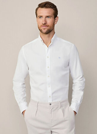 Hackett Slim Fit Gömlek Yaka Beyaz Erkek Gömlek HM3010028