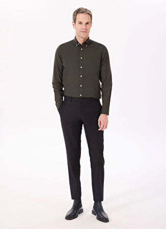 Hackett Slim Fit Gömlek Yaka Koyu Kahve Erkek Gömlek HM3010028