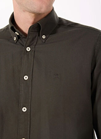 Hackett Slim Fit Gömlek Yaka Koyu Kahve Erkek Gömlek HM3010028