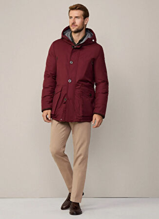 Hackett Bordo Erkek Parka HM403226