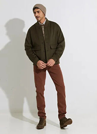Hackett Slim Fit Koyu Haki Erkek Ceket HM403233