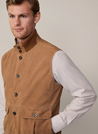 Hackett Deve Tüyü Erkek Yelek HM403191