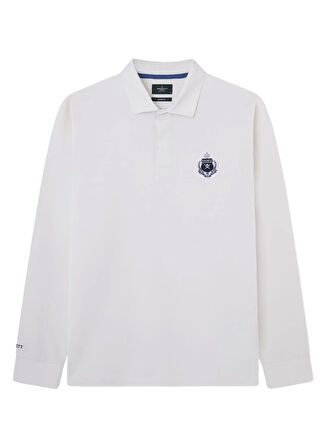Hackett Polo Yaka Ekru Erkek Sweatshırt HM570837