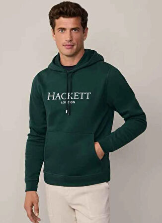 Hackett Kapüşon Yaka Koyu Yeşil Erkek Sweatshırt HM581289