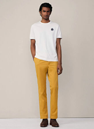 Hackett Bisiklet Yaka Ekru Erkek T-Shirt HM500846