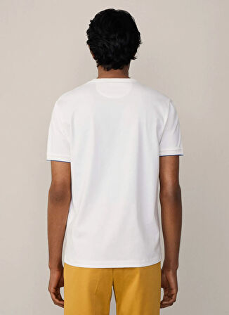 Hackett Bisiklet Yaka Ekru Erkek T-Shirt HM500846