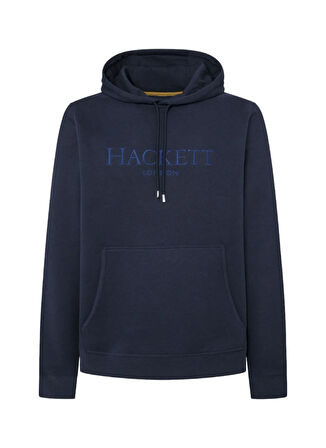 Hackett Kapüşon Yaka Koyu Lacivert Erkek Sweatshırt HM581289