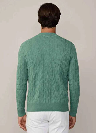 Hackett Bisiklet Yaka Slim Fit Yeşil Erkek Kazak HM703241