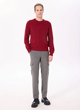 Hackett Bisiklet Yaka Slim Fit Bordo Erkek Kazak HM703237