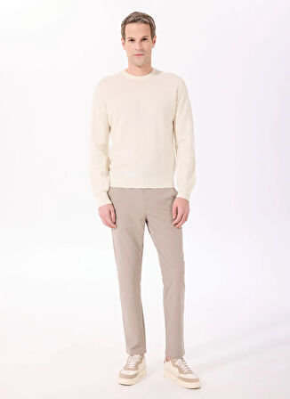 Hackett Bisiklet Yaka Slim Fit Ekru Erkek Kazak HM703237