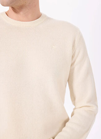 Hackett Bisiklet Yaka Slim Fit Ekru Erkek Kazak HM703237