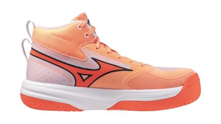 Mizuno Neo Jump MID Erkek Voleybol Ayakkabısı Beyaz / Turuncu
