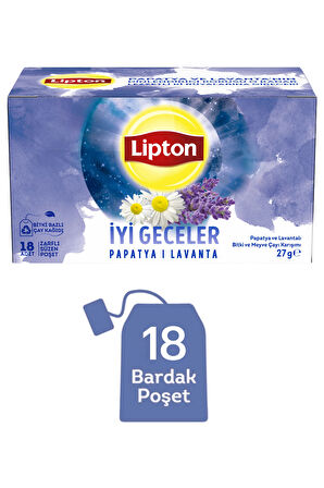 Lipton İyi Geceler Papatya ve Lavanta Bitki ve Meyve Çayı Karışımı 18li