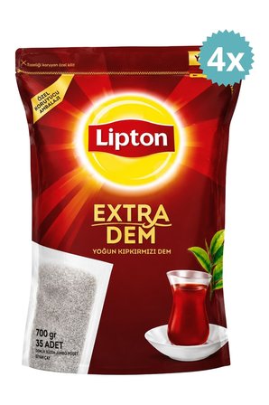 Lipton Extra Dem Siyah Çay 700 gr 35'li Demlik Poşet Çay Yoğun Kıpkırmızı Dem Kilitli Paket