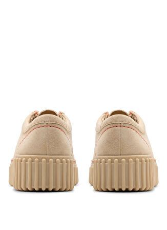 Clarks Süet Ekru Kadın Düz Ayakkabı 26181191