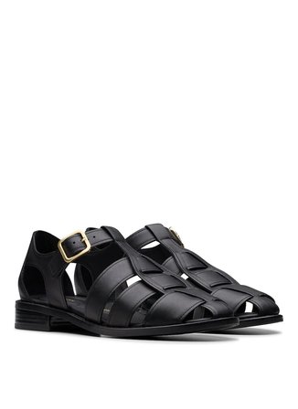 Clarks Siyah Kadın Deri Sandalet 26181215