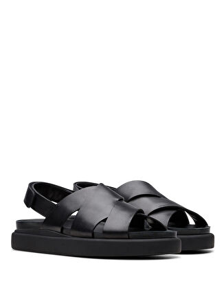 Clarks Deri Siyah Kadın Sandalet 26181255