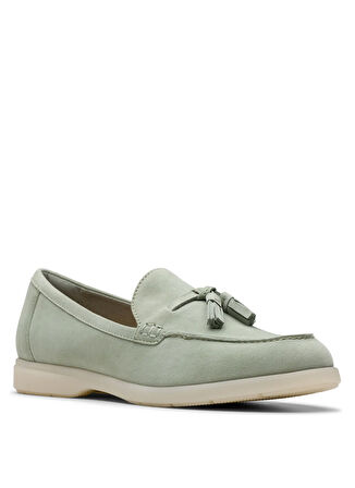 Clarks Deri Yeşil Kadın Loafer 26181451