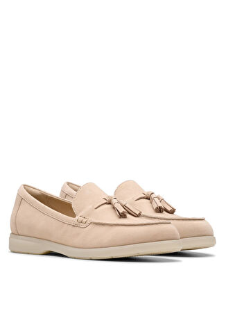 Clarks Süet Pudra Kadın Loafer 26181453