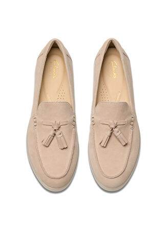Clarks Süet Pudra Kadın Loafer 26181453