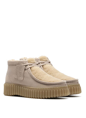 Clarks Deri Bej Kadın Bot Torhill Moss