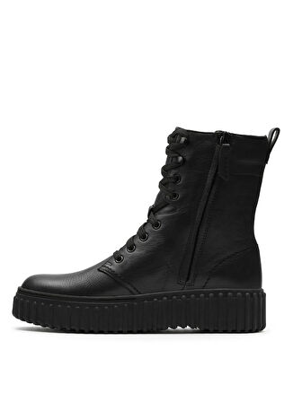 Clarks Deri Siyah Kadın Bot Torhill Style