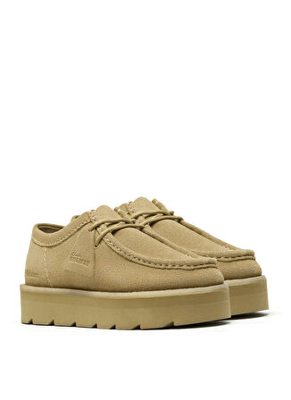 Clarks Süet Bej Kadın Günlük Ayakkabı Meare Walla.
