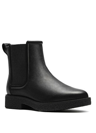 Clarks Deri Siyah Kadın Bot Nella Top