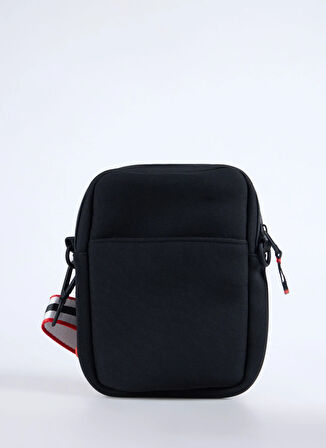 Hunter Siyah Erkek Postacı Çantası Dunlude Woven Tape Strap Crossbody