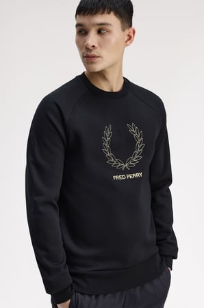 Fred Perry M1769 Outline Lrl Wrth Erkek Sweatshirt