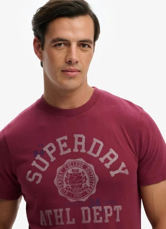 Superdry Kırmızı Erkek Logo Baskılı T-Shirt