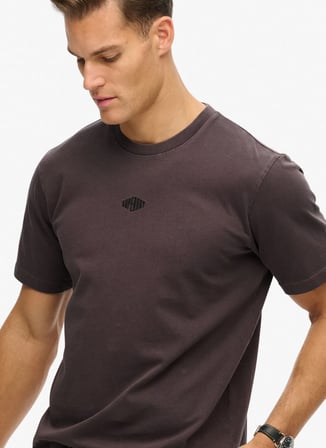 Superdry Kahve Erkek Logo Baskılı T-Shirt