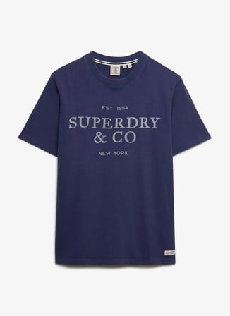 Lacivert Erkek %100 Pamuk Relaxed T-Shirt M1012392A-SBS 1954 COMPANY TEE