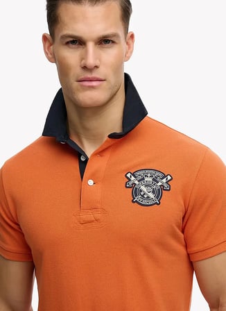 Turuncu Erkek %100 Pamuk Polo T-Shirt M1110469A-K1G VINTAGE RUGBY POLO