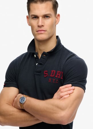 Superdry Lacivert Erkek Nakışlı Polo T-Shirt