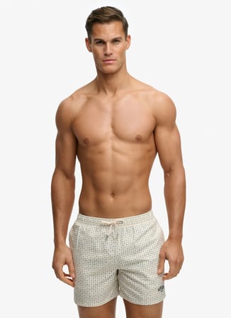 Superdry Beyaz Erkek Şort Mayo