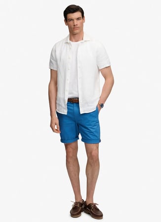 Superdry Chino Şort Erkek Mavi M7110486A-DCNPREMIUM REGULAR CHINO