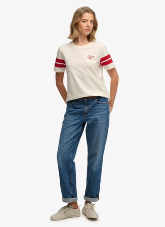 Krem Kadın %100 Pamuk T-Shirt W1011870A