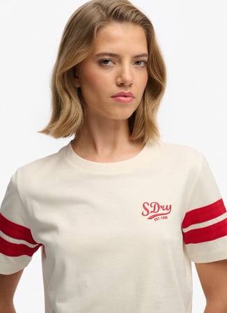 Krem Kadın %100 Pamuk T-Shirt W1011870A