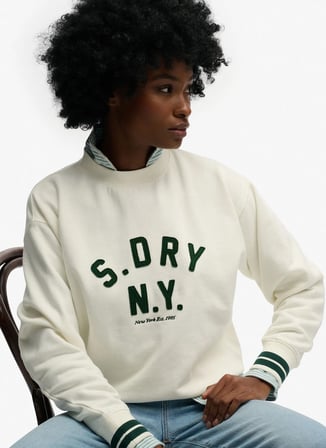 Krem Kadın Pamuklu Sweatshirt W2012592A