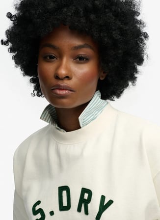 Krem Kadın Pamuklu Sweatshirt W2012592A