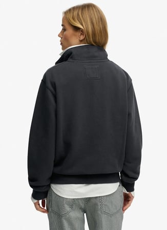 Lacivert Kadın %100 Pamuk Standart Sweatshirt W2012618A